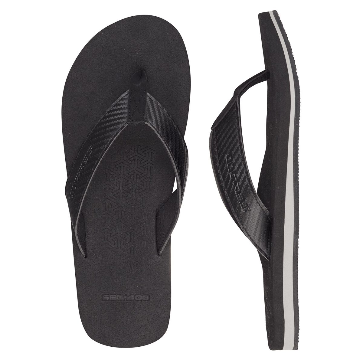 SEA-DOO CARBON FLIP-FLOPS MEN SIZE 11