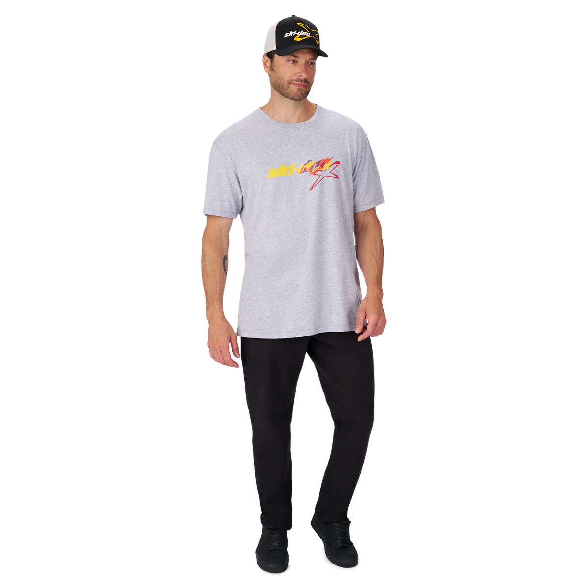 Ski-Doo Men's X-Team T-Shirt Heather Grey 28800327 - Image 3