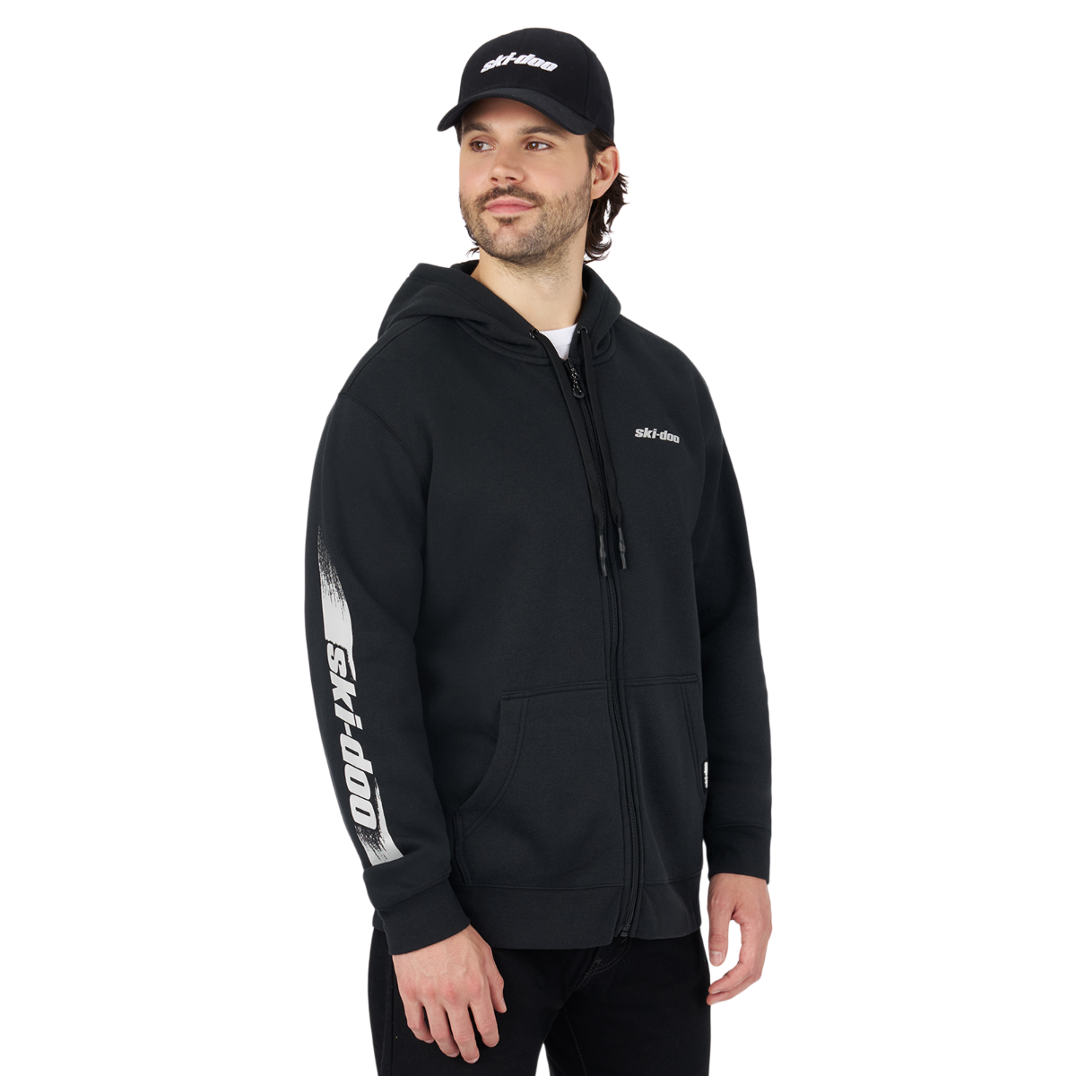 Ski-Doo Men's Signature Zip-Up Hoodie Black 28800890