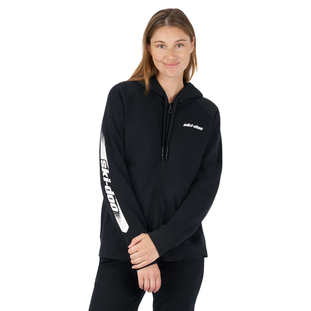 Ski-Doo Women's Signature Zip-Up Hoodie Black 28810790