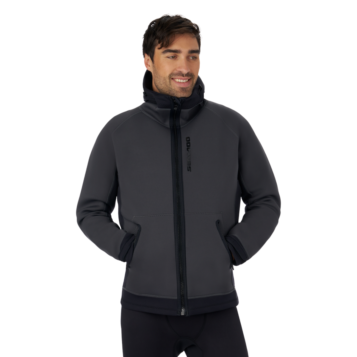 Sea-Doo Men's Neoprene Riding Jacket Charcoal Grey 28820107