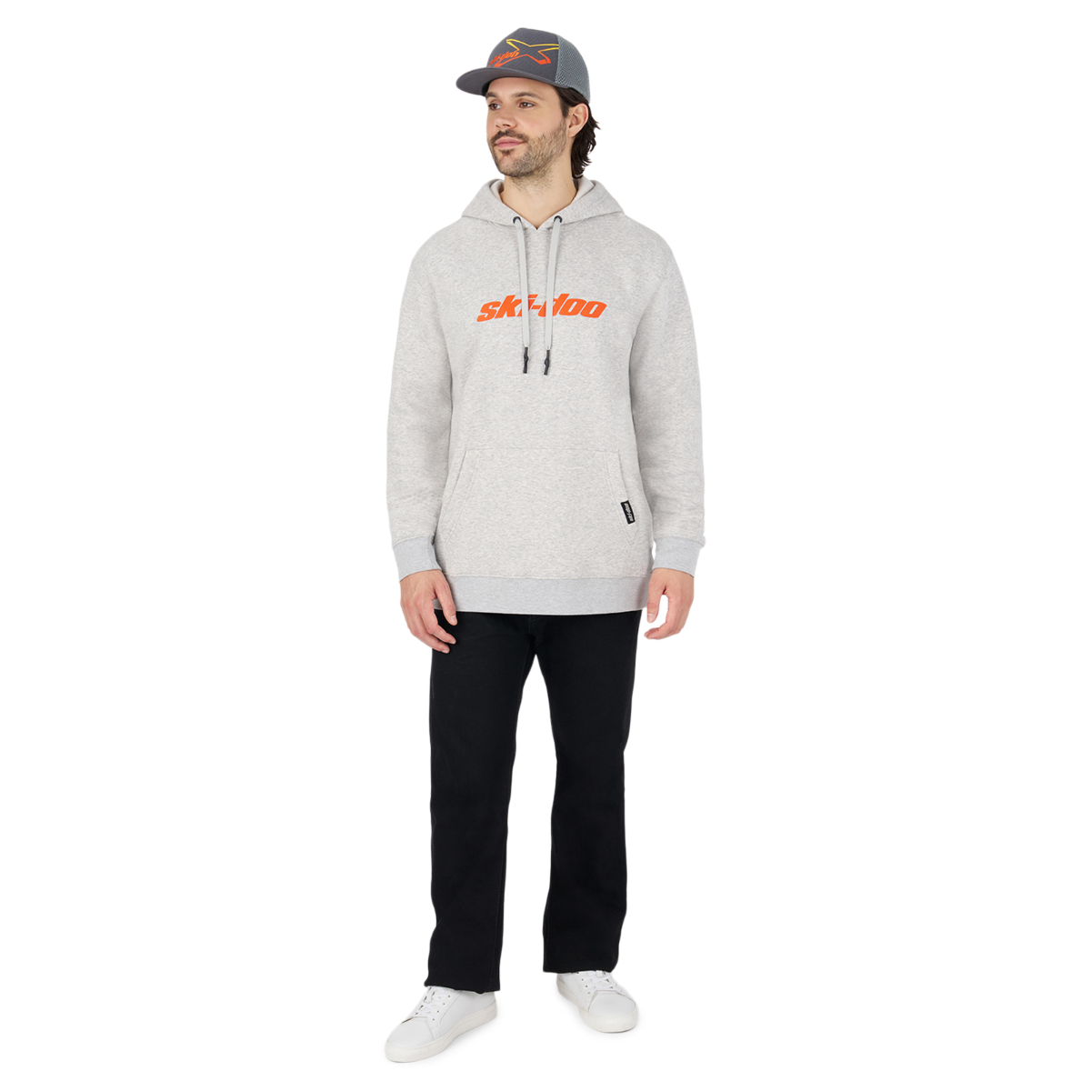 Ski-Doo Men's Signature Pullover Hoodie Heather Grey 28820927 - Image 3