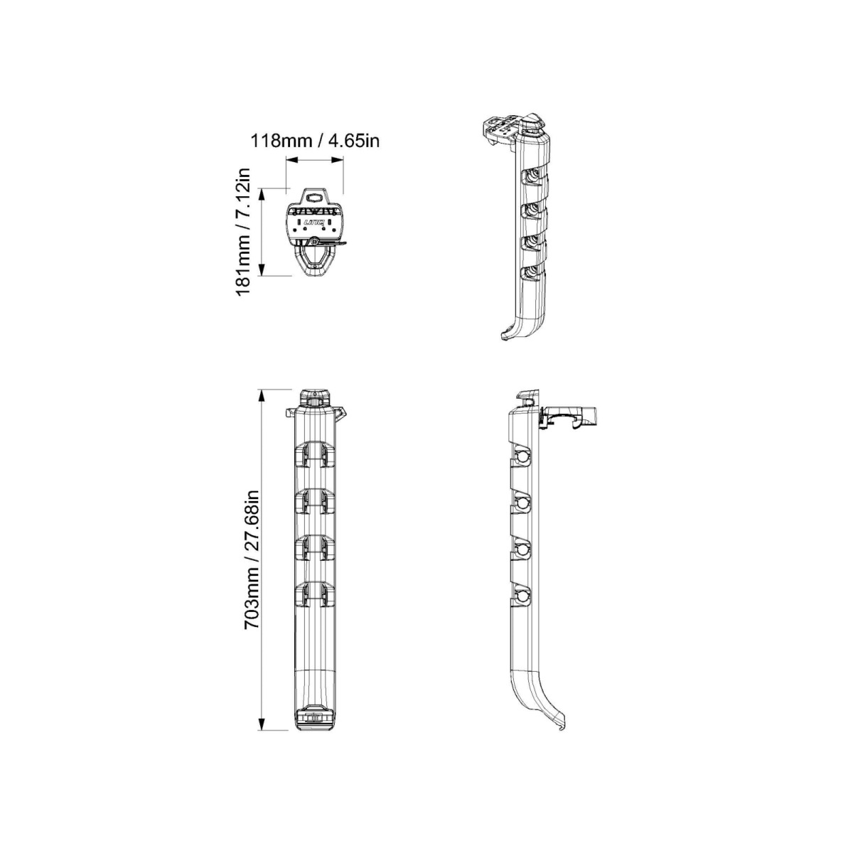Sea-Doo Quick-Access Rod Storage for Switch Pontoon 295101324 - Image 4