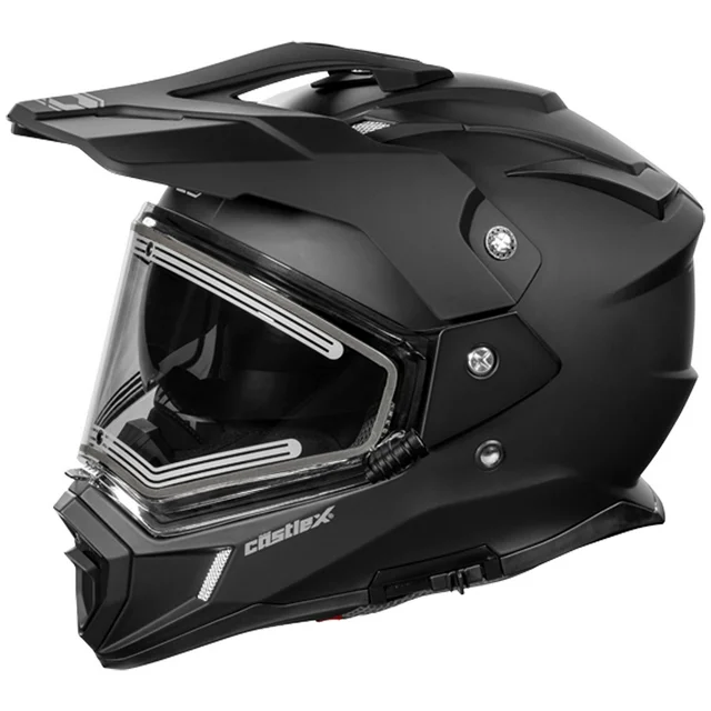 Castle CX950 V2 Fierce Modular Dual-Sport Helmet W/Electric Lens Shield Matte Black