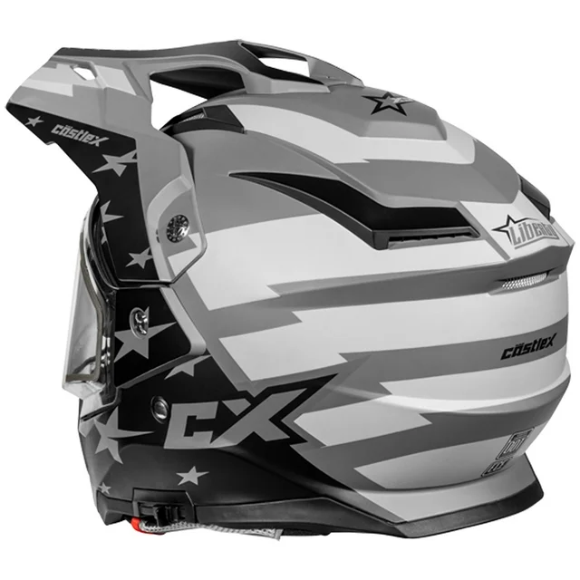 Castle CX200 Liberty Dual Sport Motorcycle Helmet Matte Charcoal - Image 4
