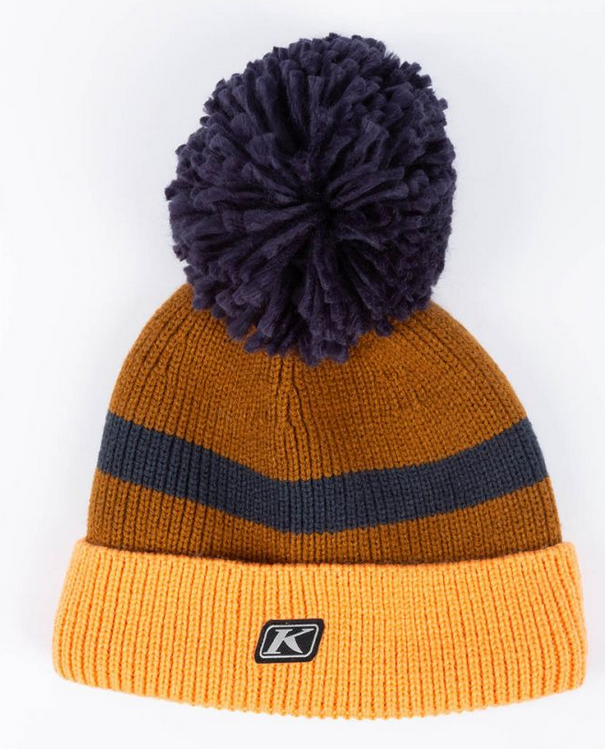 Klim Powder Pom Beanie Mock Orange - Golden Brown
