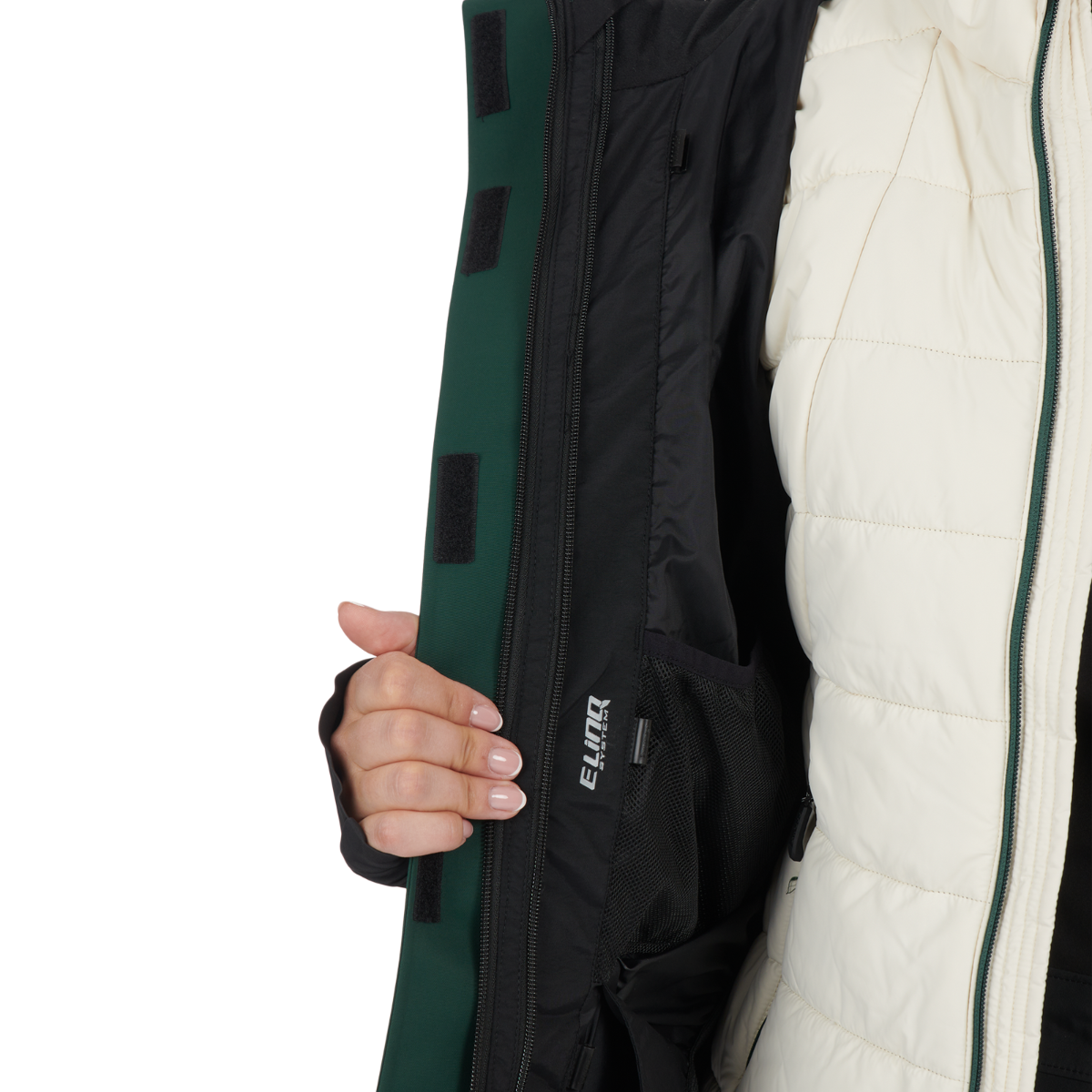 Ski-Doo Women's Corida 3-in-1 Jacket (Kit) Ivory - Image 3