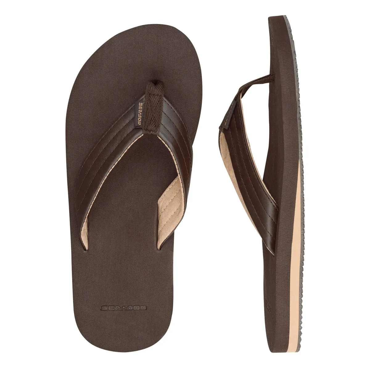 Sea-Doo Parlee Flip-Flops - Brown Size 11