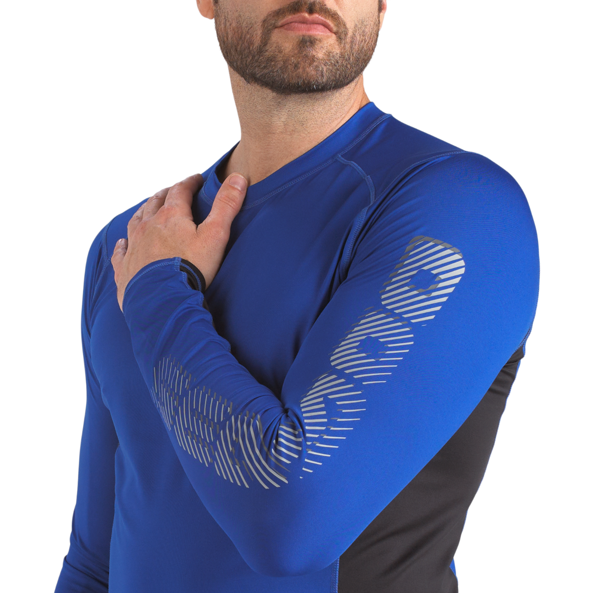 Sea-Doo Men's Long Sleeve Rashguard Performance Royal Blue 45466583 - Image 2