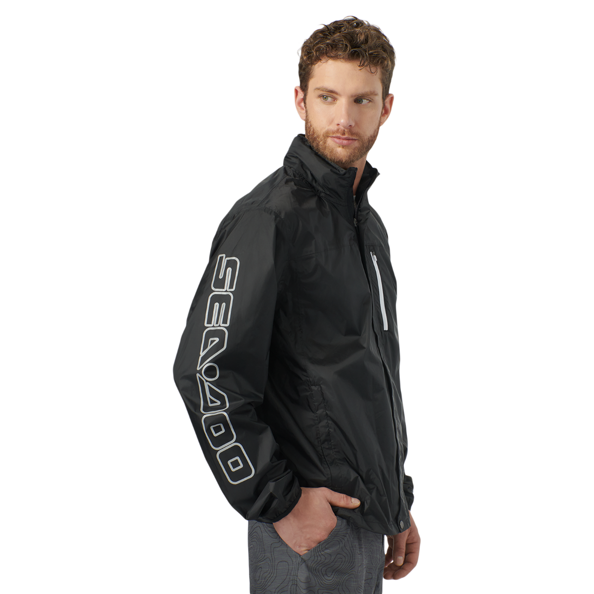 Sea-Doo Men's Windproof Jacket Black 45470090 - Image 2