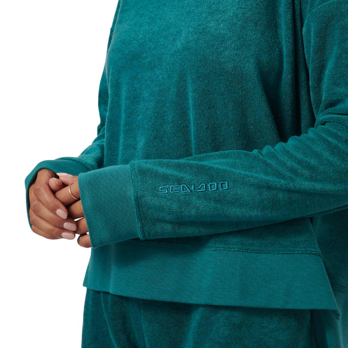 Sea-Doo Women's Crew Terry Teal - Image 2