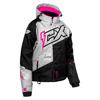 Castle Code-g5 Women's Jacket Silver/Black/Pink Glow - Size Small